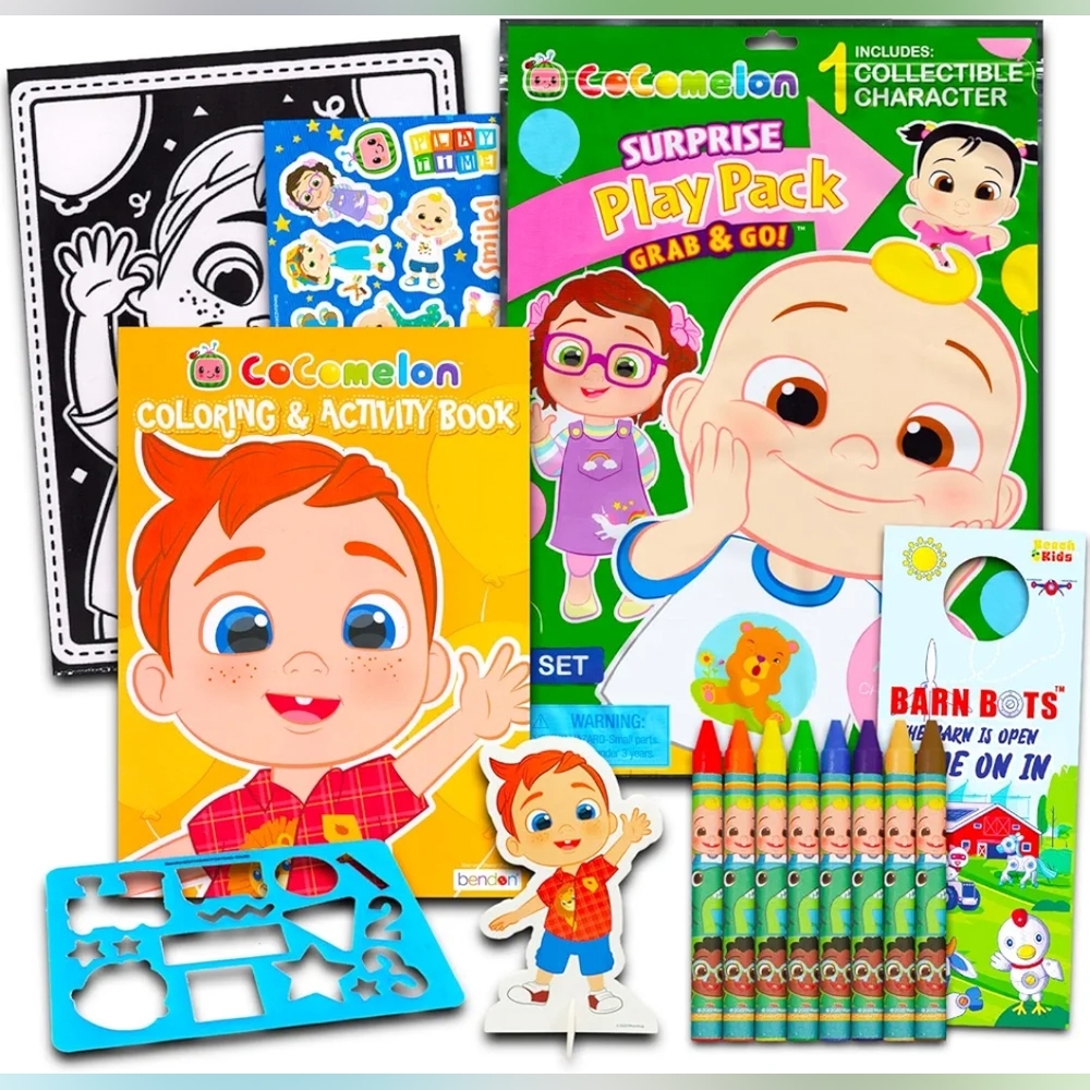 2 for $5 - Bendon Cocomelon Coloring Book Set - Giant Play Pack for Kids